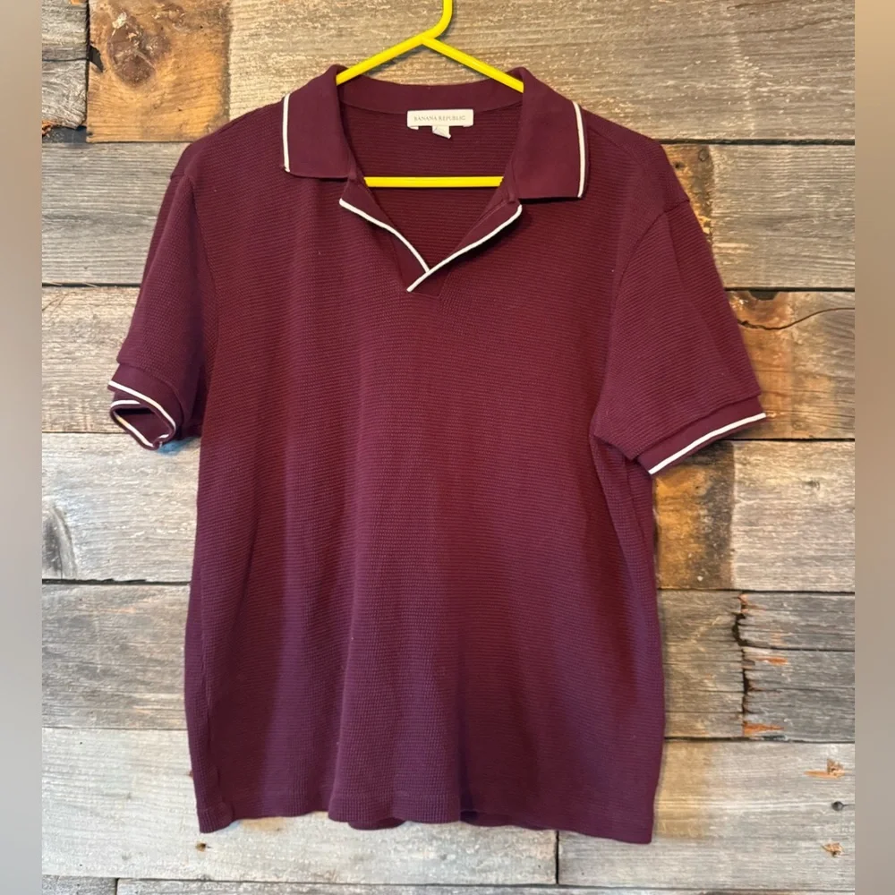 Banana Republic Maroon Polo Shirt